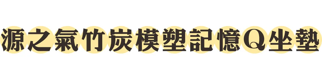 源之氣竹炭模塑記憶Q坐墊