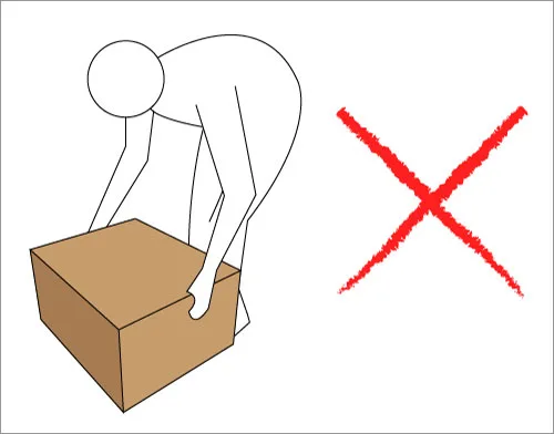 護腰推薦-避免彎腰提重物。