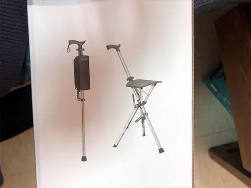 泰達椅-手杖椅收合示意圖