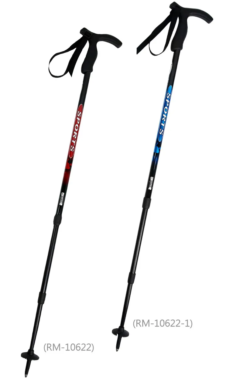 Yenzch 登山杖/專業三節 6011鋁合金/T柄