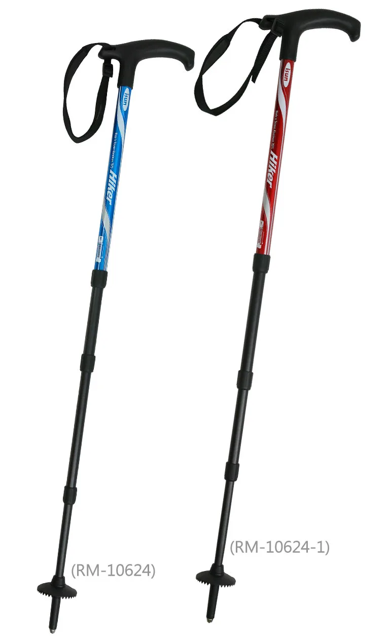 Yenzch 登山杖/專業四節 7075鋁合金/T柄