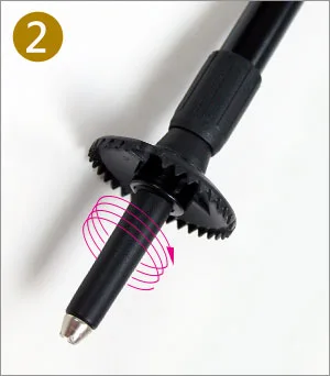 登山杖擋泥板+杖尖保護套-安裝方式2