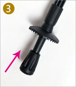 登山杖擋泥板+杖尖保護套-安裝方式3