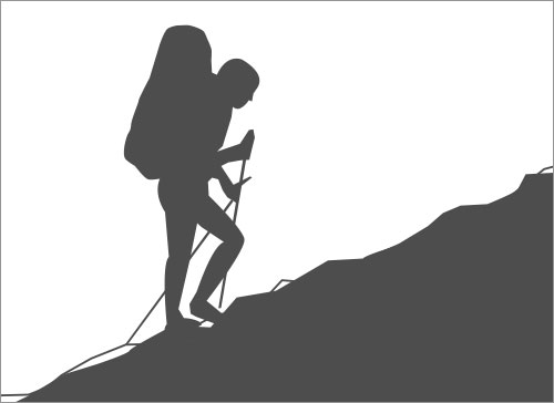 登山杖的好處、用途-增加平衡感